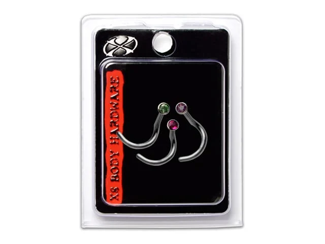 X8 S/S NOSE STUD GREEN- AMETH-FUSCH