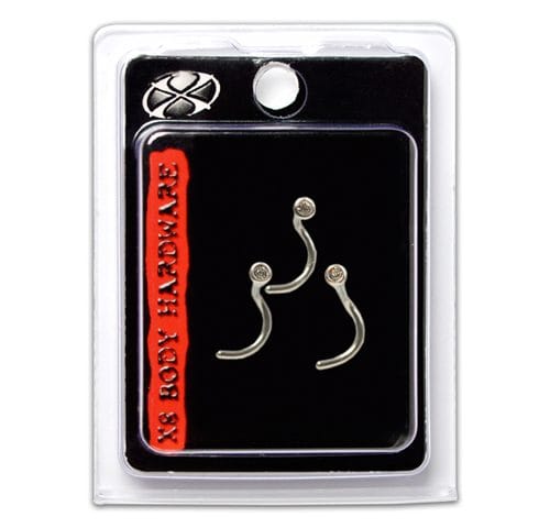 X8 NOSE SCREW ASST CRYSTAL