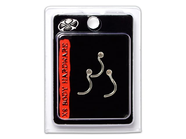 X8 NOSE SCREW ASST CRYSTAL