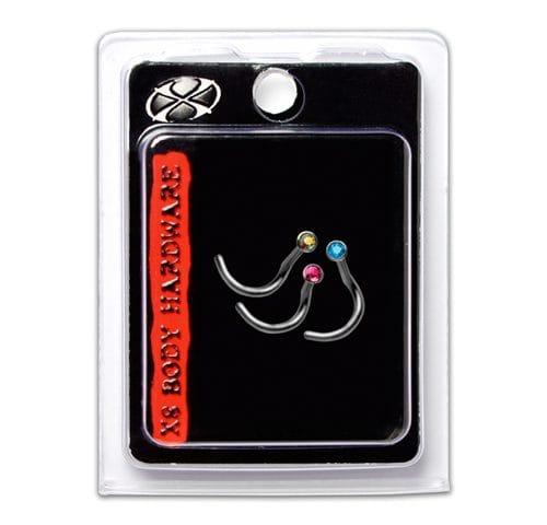 X8 S/S NOSE STUDS AB-ROSE-AQUA