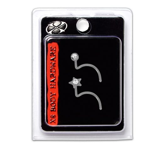 X8 S/S NOSE SCREW STARLITE CRYSTAL PK