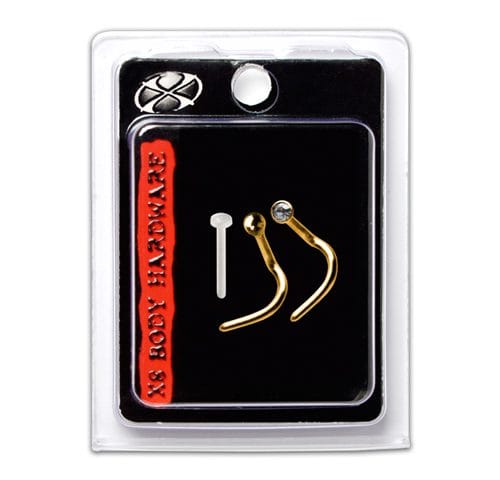 X8 GP NOSE STUD CRYSTAL RETAIN