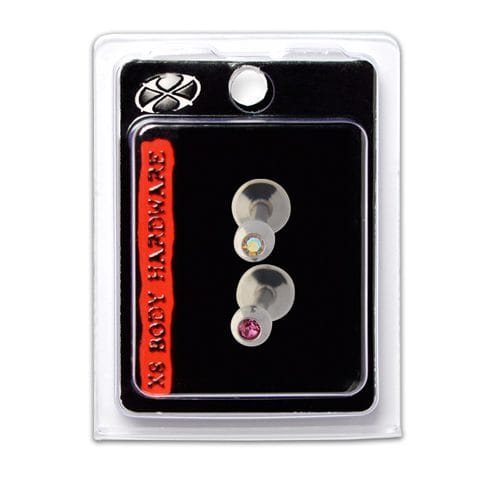 X8 S/S 16G LABRET ROSE - AB 2PK