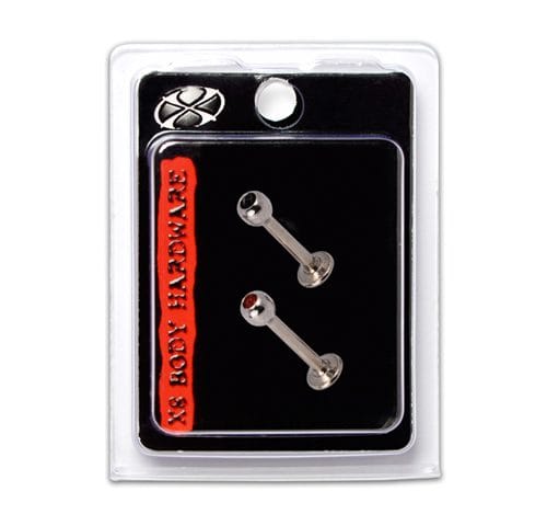 X8 LABRETS BLACK/RED