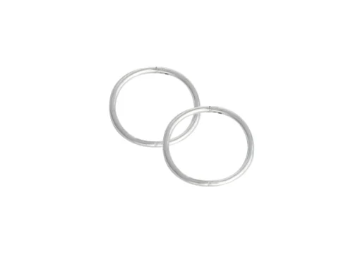 SLEEPER PLAIN MEDIUM 14mm STG.  SILVER