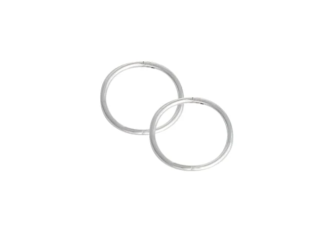 SLEEPER PLAIN MEDIUM 14mm STG.  SILVER