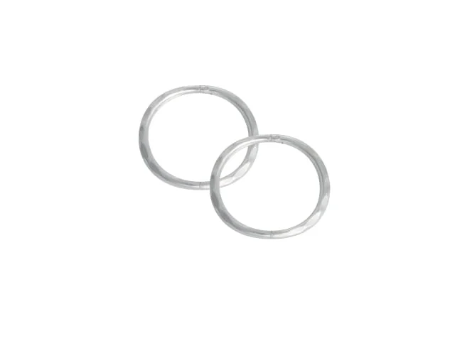 SLEEPER FACET MEDIUM 14mm STG. SILVER
