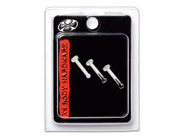 X8 TRAGUS RETAINER/CRYSTAL/BALL 3 PK