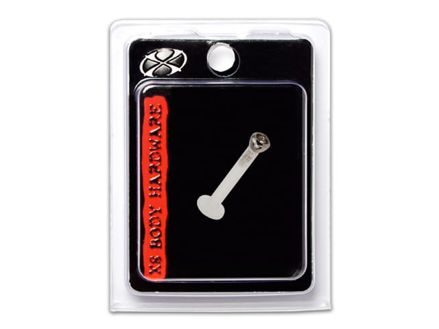 X8 POLY LABRET POP IN CRYSTAL