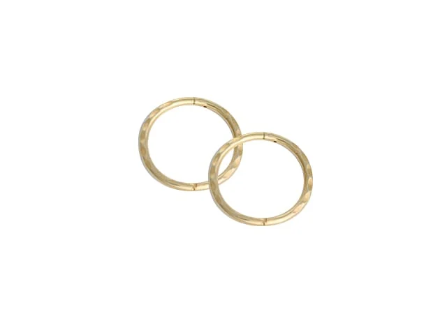 SLEEPER FACET SMALL 12mm 22ct GOLD PL