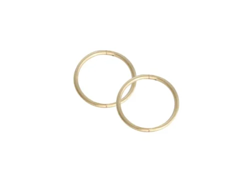 SLEEPER PLAIN MEDIUM 14mm 22ct GOLD PL