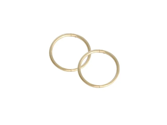 SLEEPER PLAIN MEDIUM 14mm 22ct GOLD PL