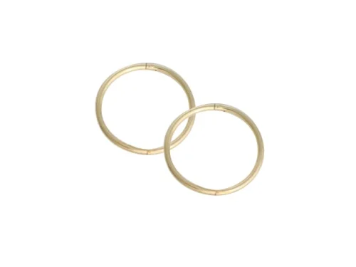 SLEEPER PLAIN LARGE 16mm 22ct GOLD PL