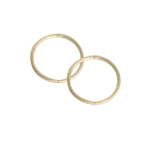 SLEEPER PLAIN LARGE 16mm 22ct GOLD PL