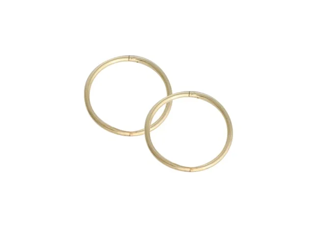 SLEEPER PLAIN LARGE 16mm 22ct GOLD PL