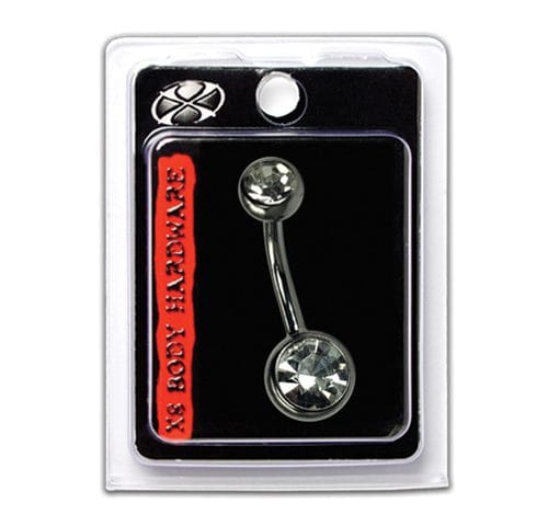 X8 S/S JEWELL BANANA CRYSTAL 10MM