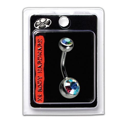 X8 S/S JEWELL BANANA CRYSTAL AB