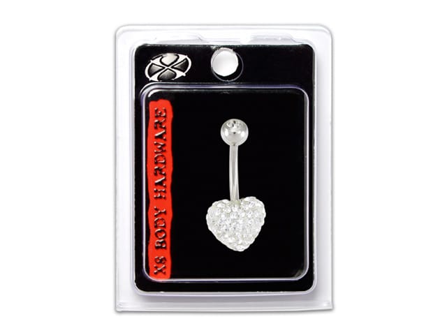 X8 NAVEL HEART CRYSTAL