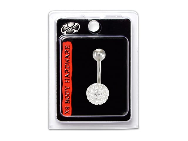 X8 NAVEL JEWELL CRYSTAL BALL 14G