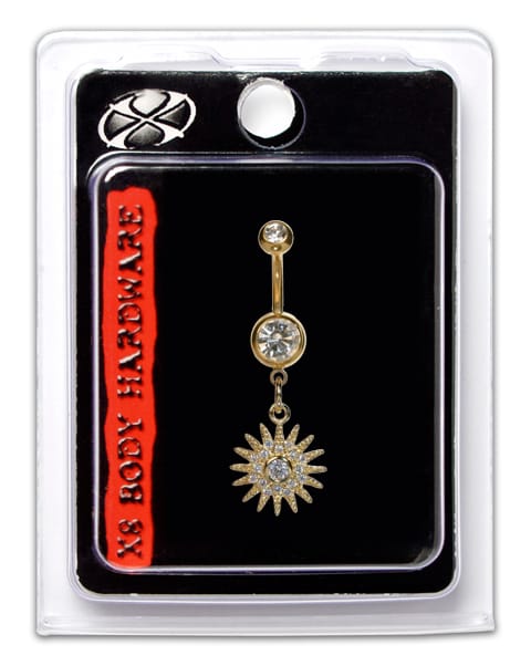 X8 NAVEL GP STARSHINE DROP CRYSTAL