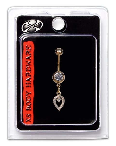 X8 NAVEL GP TEARDROP CRYSTAL