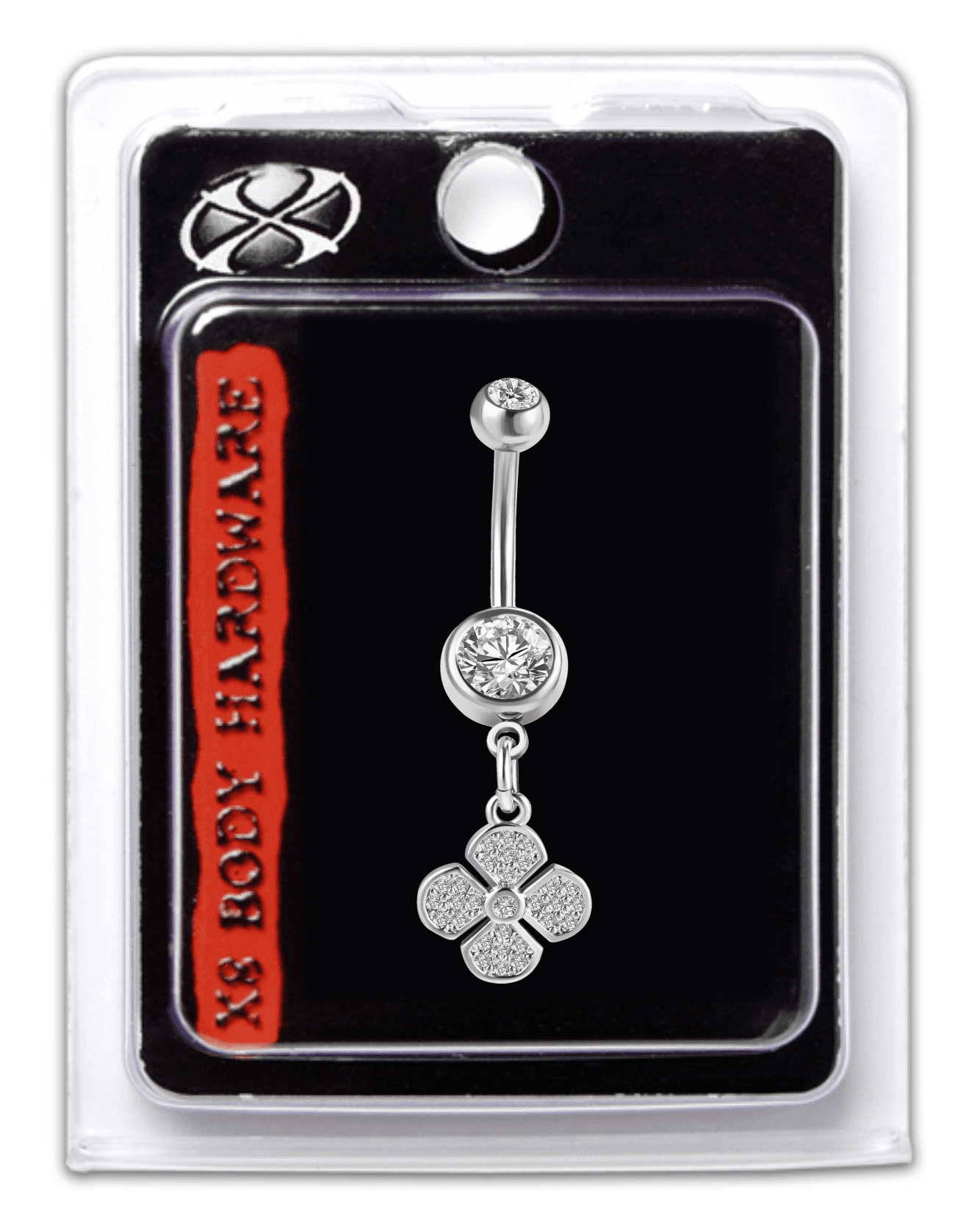 X8 NAVEL SS CLOVER DROP CRYSTAL