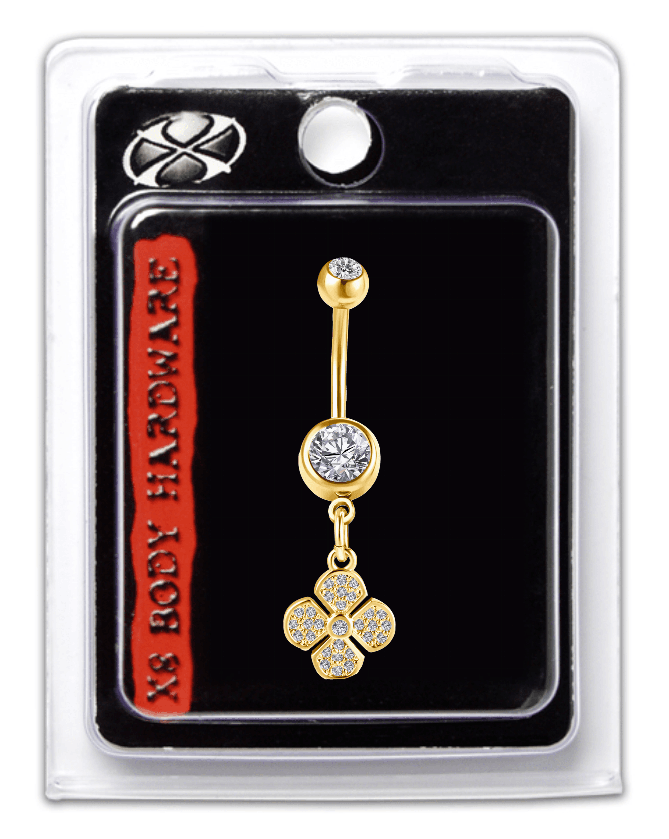 X8 NAVEL GP CLOVER DROP CRYSTAL