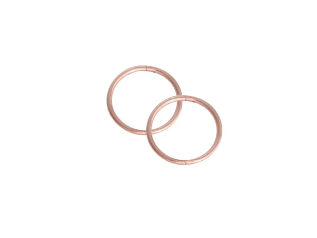 SLEEPER PLAIN SMALL 12mm ROSE GOLD