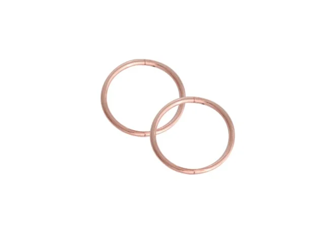 SLEEPER PLAIN MEDIUM 14mm ROSE GOLD