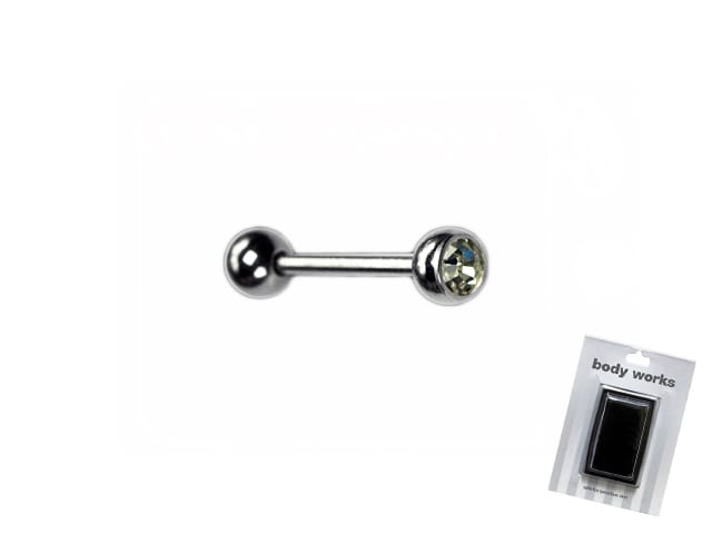 BODY WORKS 16mm CRYSTAL BARBELL 14G S/S/S