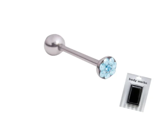 BODY WORKS BARBELL DAISY AQUA 14G S/S/S 16MM