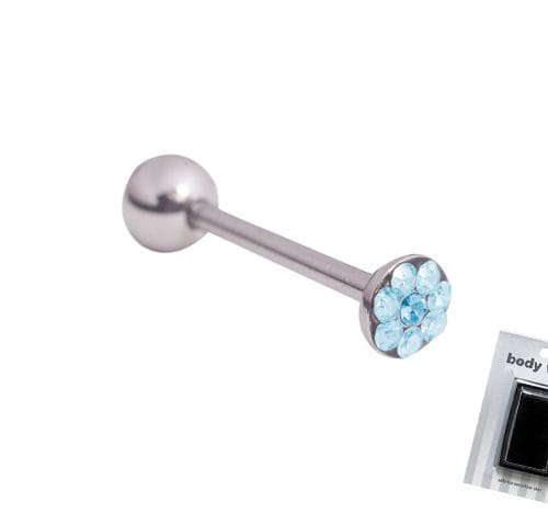 BODY WORKS BARBELL DAISY AQUA 14G S/S/S 16MM
