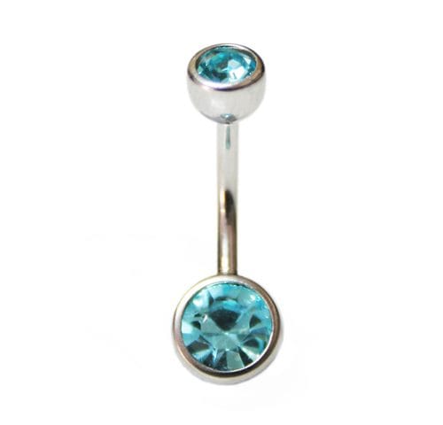 BELLY PIERCER LT BLUE S/S/S
