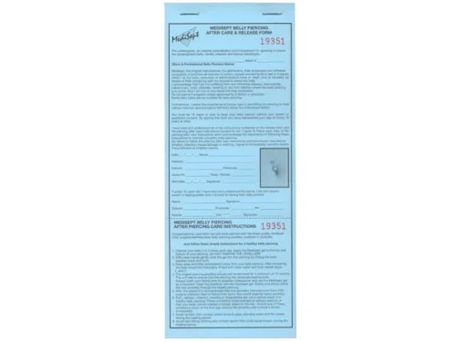 BELLY PIERCING RELEASE FORMS
