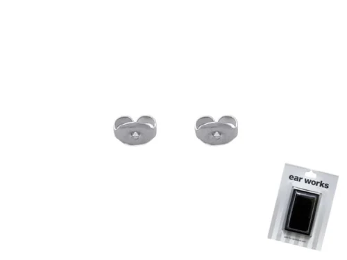 EAR WORKS BUTTERFLY CLUTCH SILVER