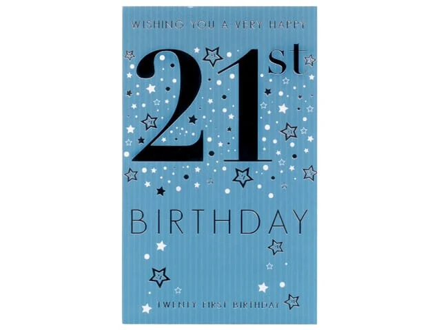 CARDS 21ST BIRTHDAY MALE  (PK 12)