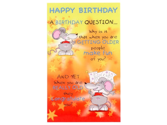 CARDS HUMOROUS BIRTHDAY (PK 12)