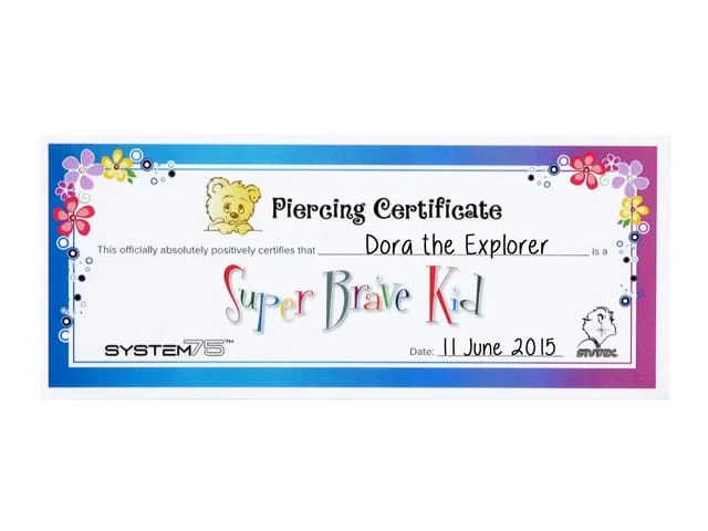 BRAVERY CERTIFICATE   (PK 12)