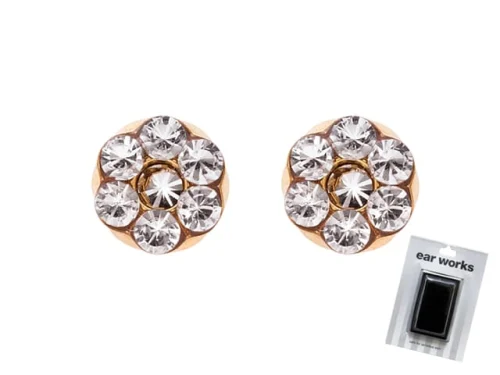 EAR WORKS LARGE DAISY CRYSTAL G/P