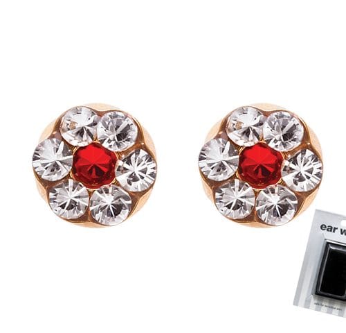 EAR WORKS LARGE DAISY RUBY G/P