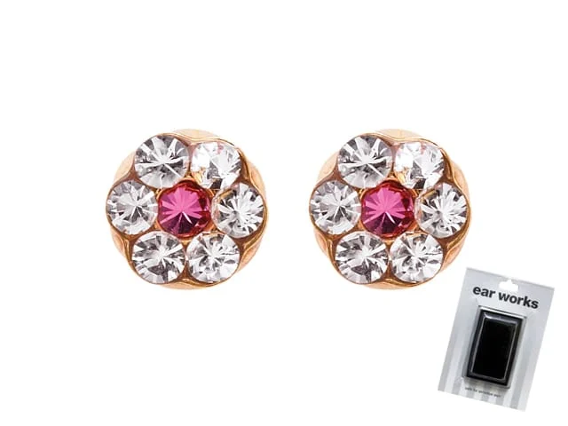 EAR WORKS LARGE DAISY PINK G/P