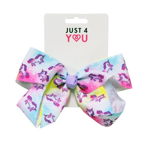 HAIR CLIP IBIS BOW UNICORN (PK 12)