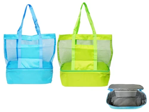 BEACH BAG AND COOLER NEON