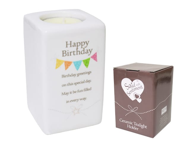 CANDLE HOLDER HAPPY BIRTHDAY