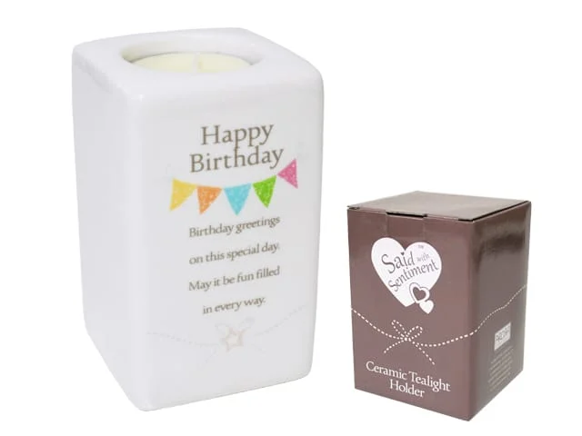 CANDLE HOLDER HAPPY BIRTHDAY
