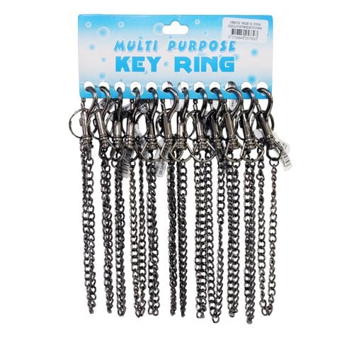 SNAPHOOK & KEYCHAIN METAL (CARD OF 12)