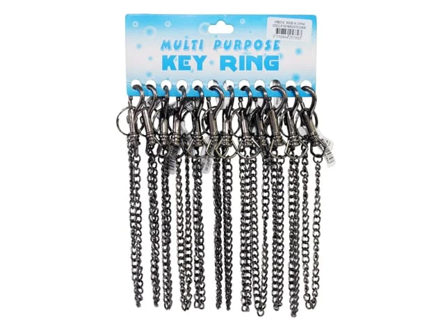 SNAPHOOK & KEYCHAIN METAL   (CARD OF 12)
