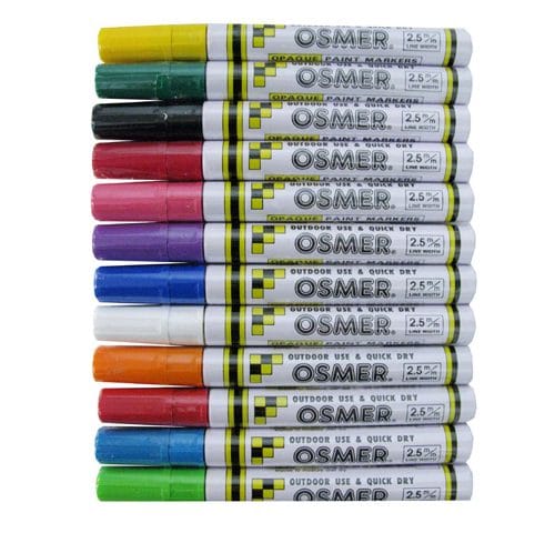 MARKERS OPAQUE PAINT MIXED COLOURS (BOX 12)