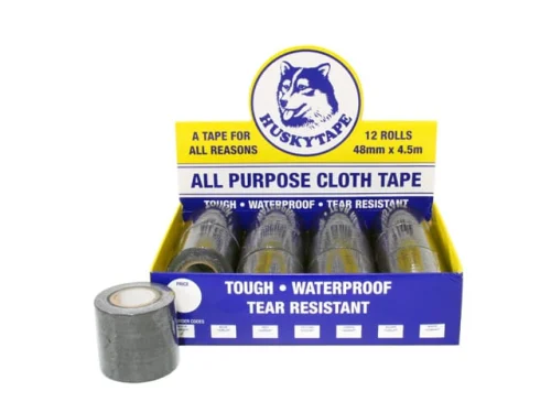HUSKY CLOTH TAPE - BLACK    (BOX 12)