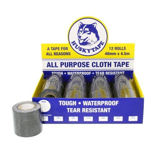 HUSKY CLOTH TAPE - BLACK (BOX 12)